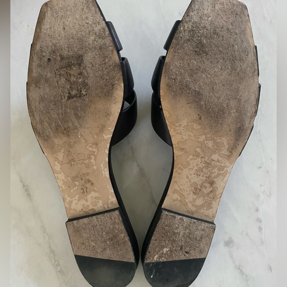 TRIBUTE FLAT SANDALS IN SMOOTH LEATHER - Picture 4 of 8